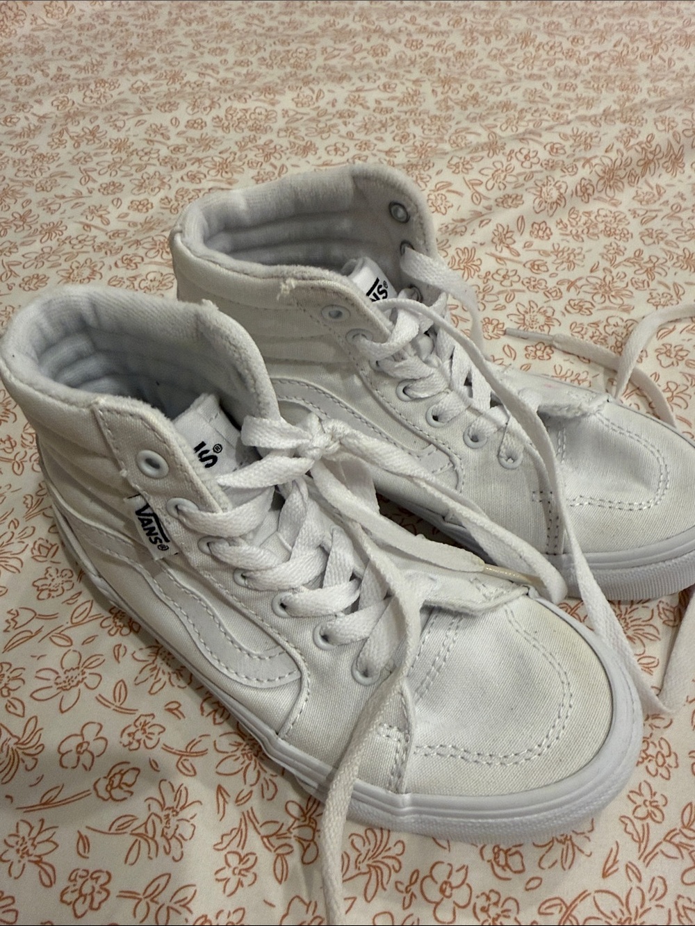 Vans White High-Top Canvas Sneakers